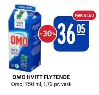 Rema 1000 OMO HVITT FLYTENDE tilbud