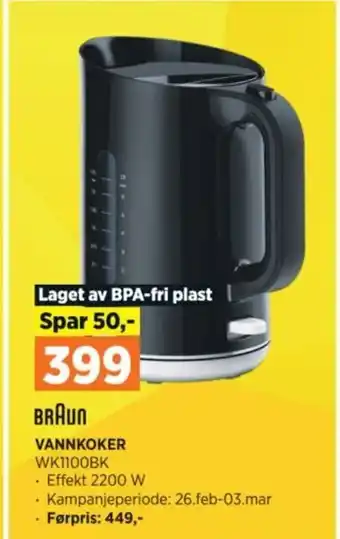 POWER VANNKOKER WK1100BK tilbud