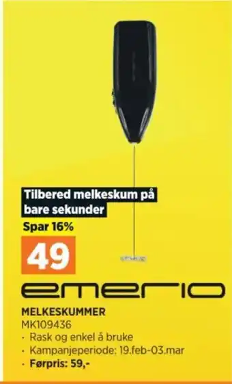 POWER MELKESKUMMER tilbud