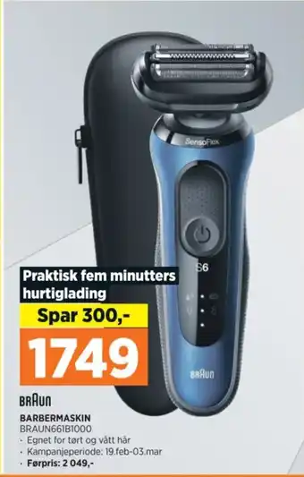 POWER BARBERMASKIN BRAUN661B1000 tilbud