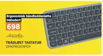 POWER TRÅDLØST TASTATUR DPKPROX11PGY tilbud