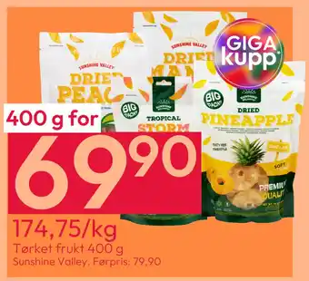 Gigaboks Tørket frukt 400 g tilbud