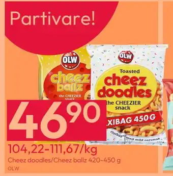 Gigaboks Cheez doodles/Cheez ballz 420-450 g tilbud