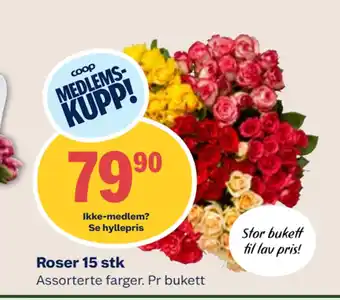Coop Mega Roser 15 stk tilbud
