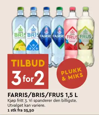 Coop Mega FARRIS/BRIS/FRUS 1,5 L tilbud