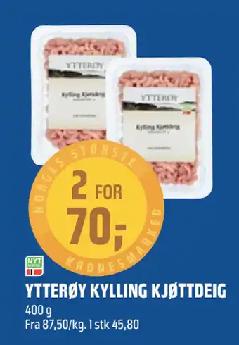 Coop Obs YTTERØY KYLLING KJØTTDEIG tilbud