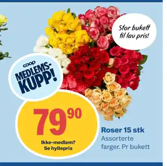 Coop Obs Roser 15 stk tilbud