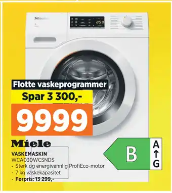 POWER MIELE VASKEMASKIN tilbud