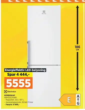 POWER ELECTROLUX KOMBISKAP tilbud