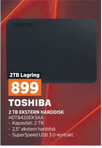 POWER 2 TB EKSTERN HARDDISK tilbud