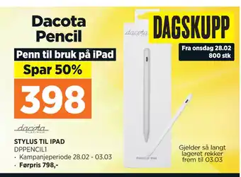 POWER STYLUS TIL IPAD tilbud