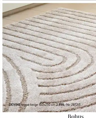 Bohus DEVINE teppe beige 160x230 cm tilbud