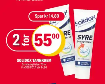Coop Extra SOLIDOX TANNKREM tilbud