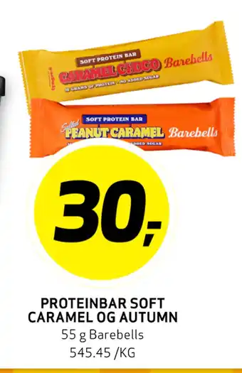Bunnpris Proteinbar Soft Caramel og Autumn tilbud