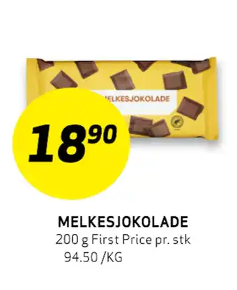 Bunnpris MELKESJOKOLADE tilbud