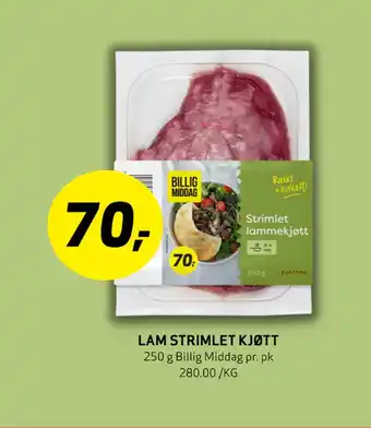 Bunnpris LAM STRIMLET KJØTT tilbud