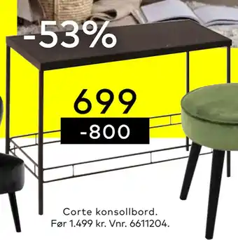 Skeidar Corte konsollbord tilbud