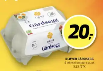 Bunnpris Kløver egg tilbud