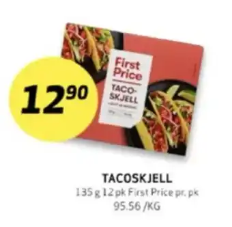 Bunnpris First price taco shells tilbud