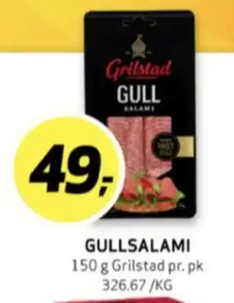 Bunnpris Grilstad salami gull tilbud