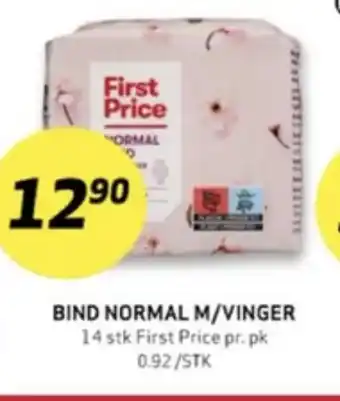 Bunnpris First price sanitetsbind tilbud