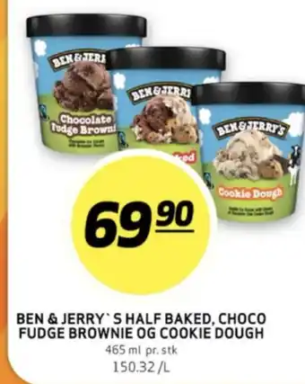 Bunnpris Ben & jerrys cookie dough is tilbud