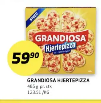 Bunnpris Grandiosa hjerte pizza tilbud
