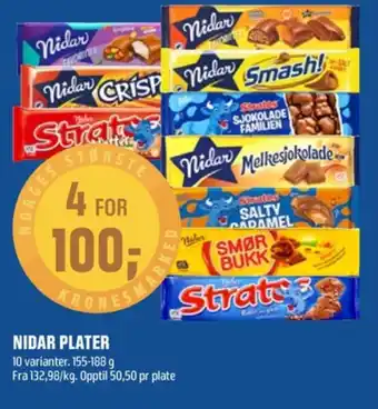 Coop Obs Crispo sjokoladeplate tilbud