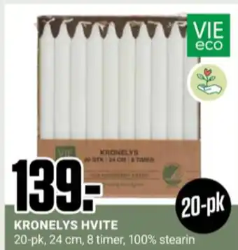 Europris Vie eco kronelys tilbud