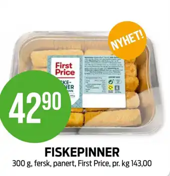 Kiwi First price fiskepinner tilbud