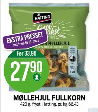 Kiwi Hatting fullkorn møllehjul tilbud