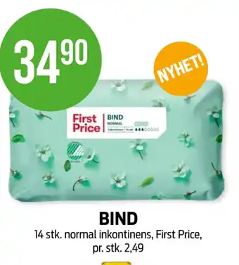 Kiwi First price sanitetsbind tilbud