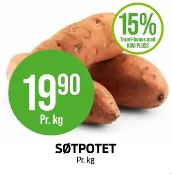 Kiwi Ukjent søtpotet tilbud