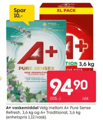 Rusta A+ vaskepulver tilbud