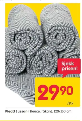 Rusta Ukjent pledd tilbud