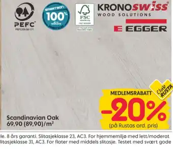 Rusta Krono laminatgulv tilbud