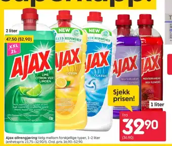 Rusta Ajax rengjøringsmiddel tilbud