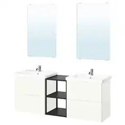 IKEA Enhet Bad, antrasitt/hvit, 164x43x65 cm tilbud