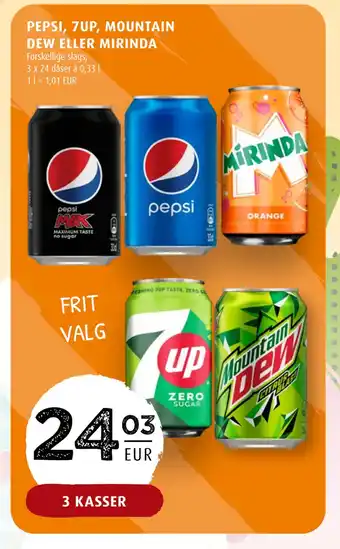 Scandinavian Park PEPSI, 7UP, MOUNTAIN DEW ELLER MIRINDA tilbud