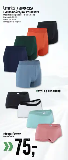 Sport Outlet LMNTS BOXER/SWAY HIPSTER tilbud