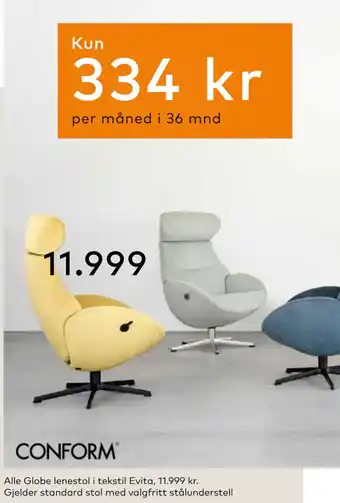 Skeidar Alle Globe lenestol tilbud