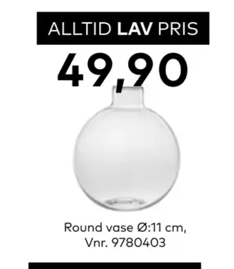 Skeidar Round vase Ø:11 cm tilbud