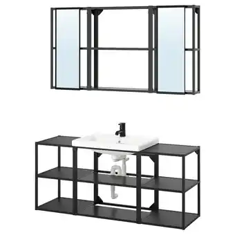 IKEA Enhet Bad, antrasitt, 140x43x65 cm tilbud