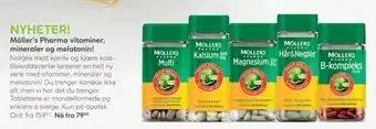 Vitusapotek Möller’s Pharma vitaminer, mineraler og melatonin! tilbud