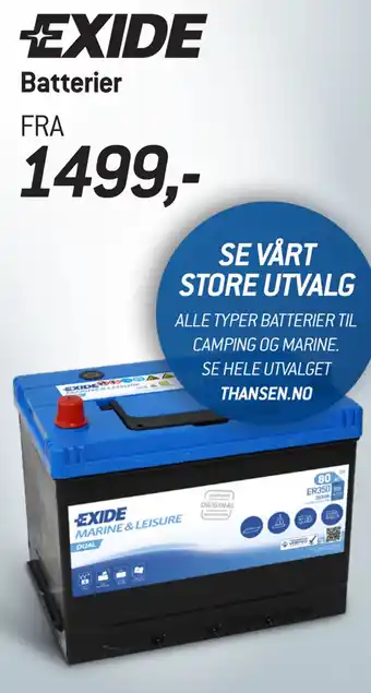 Thansen Batterier tilbud