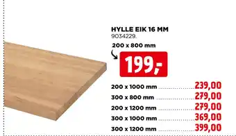 jem & fix HYLLE EIK 16 MM tilbud