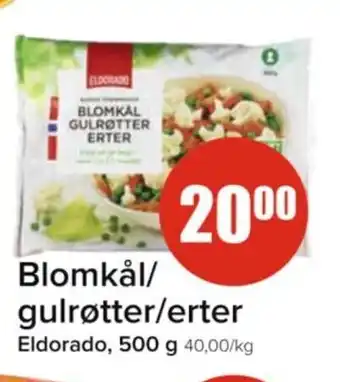Spar Blomkål/ gulrøtter/erter tilbud