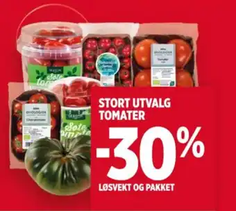Meny STORT UTVALG TOMATER tilbud