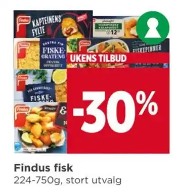 Meny Findus fisk tilbud