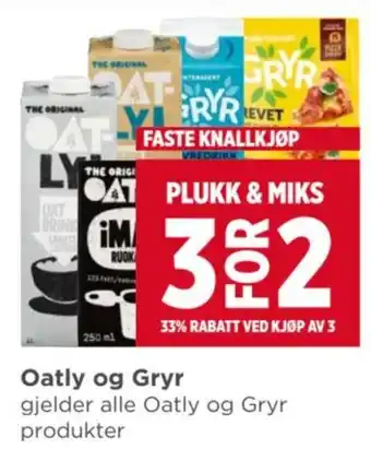 Meny Oatly og Gryr tilbud